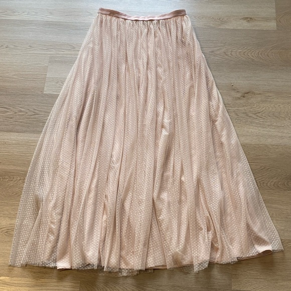 Needle & Thread Blush Pink Tulle Maxi Skirt | Romantic Bridal Wedding Formal - Picture 2 of 10
